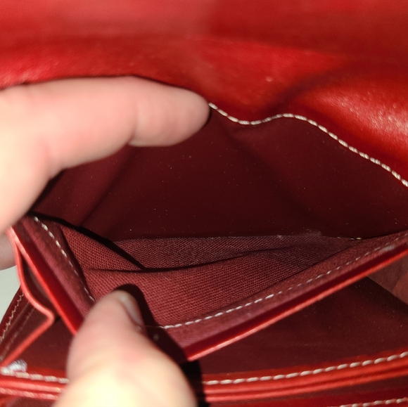 Burberry red trim Blue Label Short Wallet - Picture 5 of 11